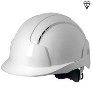 White EVOLite Mid Peak Vented Wheel Adjustable Helmet - AJB170-000-100